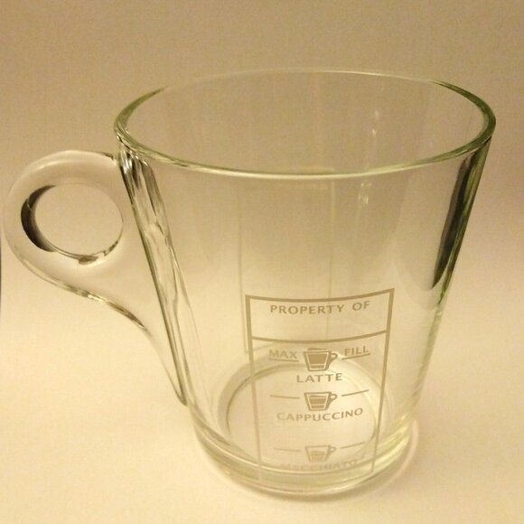 Lavazza Glass Coffee Mug 16oz Trasparenza Collection Deséa Mug - Picture 6 of 6